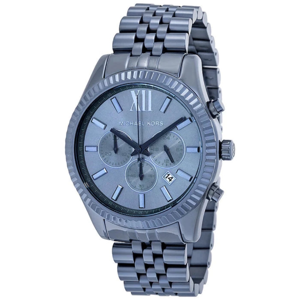 Michael Kors Men's Oversized Runway Watch, Navy Blue, NWT, MK8480